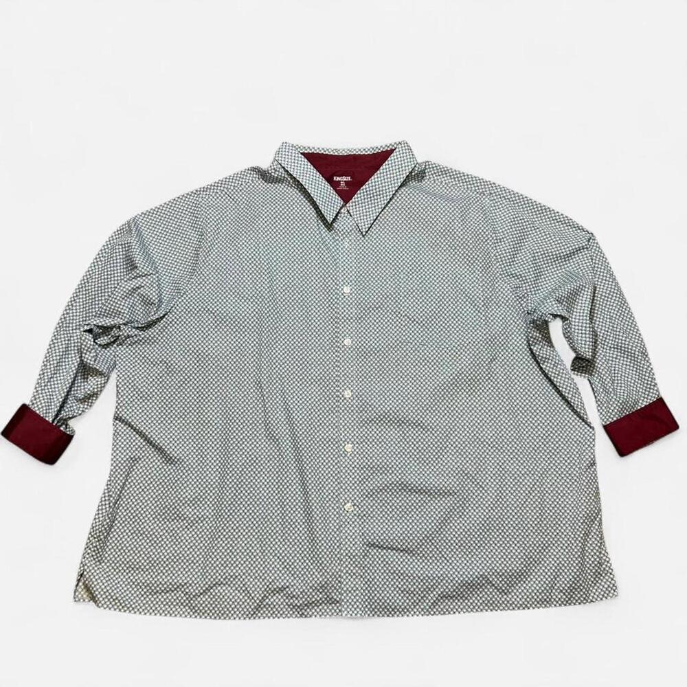 King‎ Size Long Sleeve Button Up Shirt Size 6XL Big